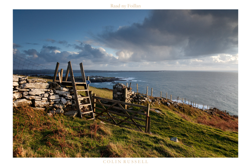 A cool and breezy December morning on a section of the 90 mile coastal path, Raad ny Foillan, over looking Perwick Ba…