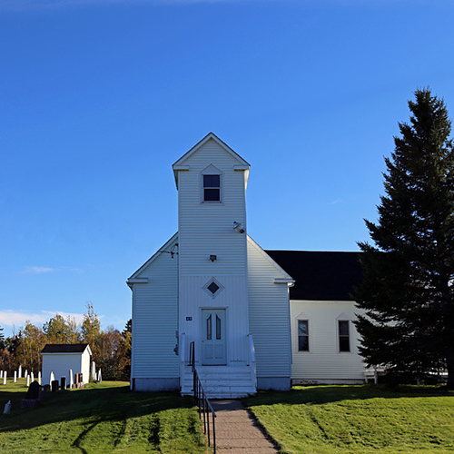 Knox Presbyterian Church in Kouchibouguac, New Brunswick was completed in 1875.