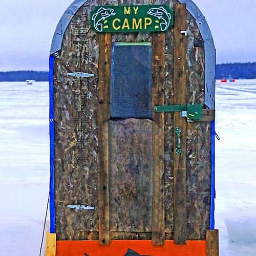 Ice Shack Ice Hut Ice Shanty Renforth Ice Fishing Village, NB Canada