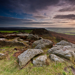 Curbar Edge Rocks at Sunset