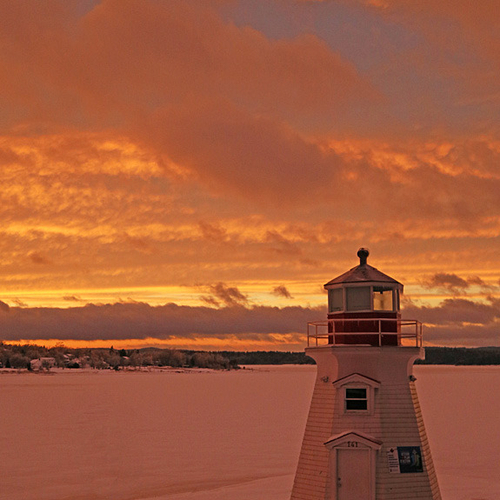 On Christmas Eve, 2013 - a spectacular sunset over Kennebecasis Bay as seen from Renforth Wharf.