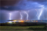 z2777 Late Summer Lightning over Sandown Bay