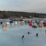 Renforth Ice Shack Village Pond Hockey Rothesay New Brunswick Canada