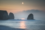ab467 Misty Moonrise over Freshwater bay