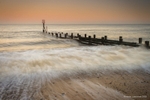 Gorleston Beach - Receding Waves with Groyne
