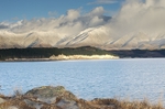 Clearing snow showers Lake Pukaki