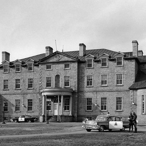 A late 1950s composition of Old Government House in Fredericton, NB. Judging by the RCMP cruisers, circa late 1950s.