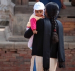 A visitor to Bodhnath Temple