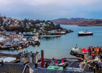 Oban Harbour as seen from McCaigs Tower