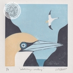 Watching and Waiting - linocut