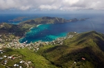 Aerial photography of the western part of Bequia