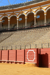 Burladero showing bull horn indentations, Plaza de Toros, Seville