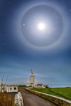 z4348 Moon Halo over St Catherine's Lighthouse