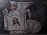 San Agustín, sacristy vault mural, Passion Angel with Veronica