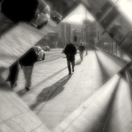Black & White Street Scene Leeds