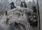 N wall mural, Augustinian Eremitic Life, detail