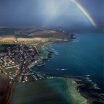 A00548A Crail Village with a rainbow