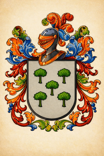 Family Coat of Arms for the Van Natter Family - Photo Size: 8"x10", Price $55.00, Plus Shipping and Packaging shown…