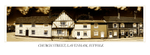 Lavenham Suffolk Street panorama sepia
