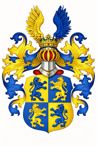Family Coat of Arms for the Hohnstein Family - Photo Size: 8"x10", Price $55.00, Plus Shipping and Packaging shown…