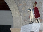 San Martín, nave statue, St. Martin as Knight
