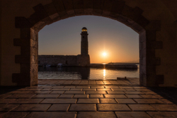 Rethymno lighthouse sunrise