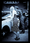 Shell babe and Ferrari GTO 250 Lusso