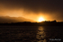 Sunset and snowshower over Mournes