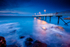 Jetty under lights