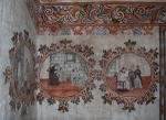 San Miguel Arcángel, baptistery mural, Augustinian scenes