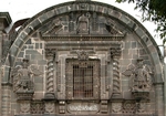 San Dionisio, façade, choir loft window & gable