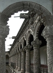 Upper story cloister walk arches