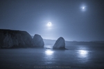 ab530 The Moon and Venus over Freshwater bay