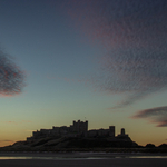 Silhouetted Castle at Dawn