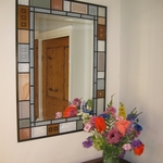 Brown hall mirror