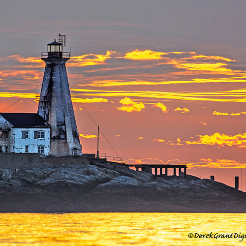 The Gannet Rock Lighthouse, an almost 200 year old Canadian historic structure, sits abandoned and neglected in the y…