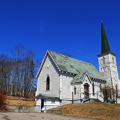 St. Peter's Anglican Church along the River Road near Public Landing in Kings County, New Brunswick. Deconsecrated.