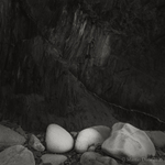Beach boulders and shale cliff, Traeth Llyfn, Pembrokeshire
