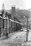 Leeds Cobbled Street in Black amd White