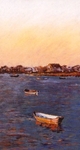 boats at dusk