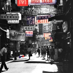 KMDUO-89 Street in Mong Kok, Kowloon - 1978