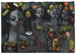Four From the Village 20x30 cm