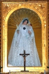 High altar, lower tier, central figure, Virgin of the Candelaria