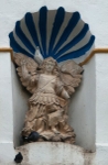 San Miguel gable sculpture, St. Michael Archangel
