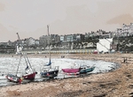 TH082 Boats Scene Viking Bay, Broadstairs Greetings Card