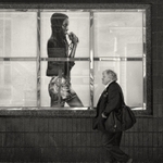 Street Scene in Black & White Leeds