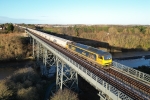 JL - 19.12.23 60021 6N87 Lynemouth PS - Tyne, Bedlington Viaduct