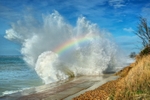 z3297 Rainbow Wave Totland Bay 2