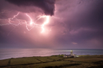 z3088 Lightning over St Catherines Lighthouse