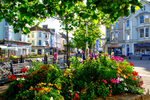 TS92 Beautiful flowerbeds at The Triangle in Teignmouth